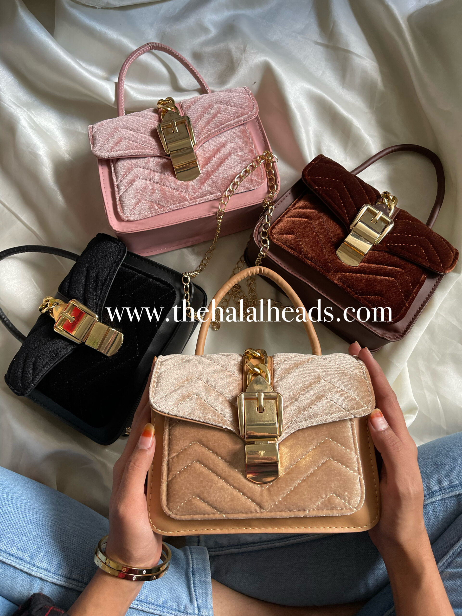 Shein Velvet Luxe Slingbag – The Halal Heads